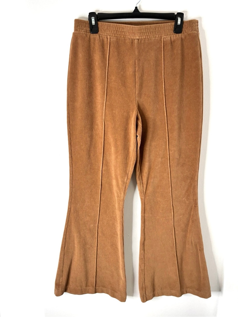 Aerie Groove-On Rib Velour Flare Pant NWT in Tan Brown
